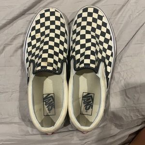 Checkered Van Slip Ons